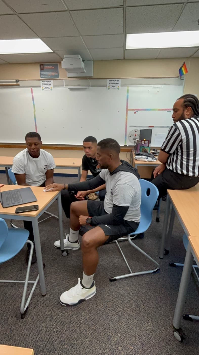 Small-group breakout with a camp clinician