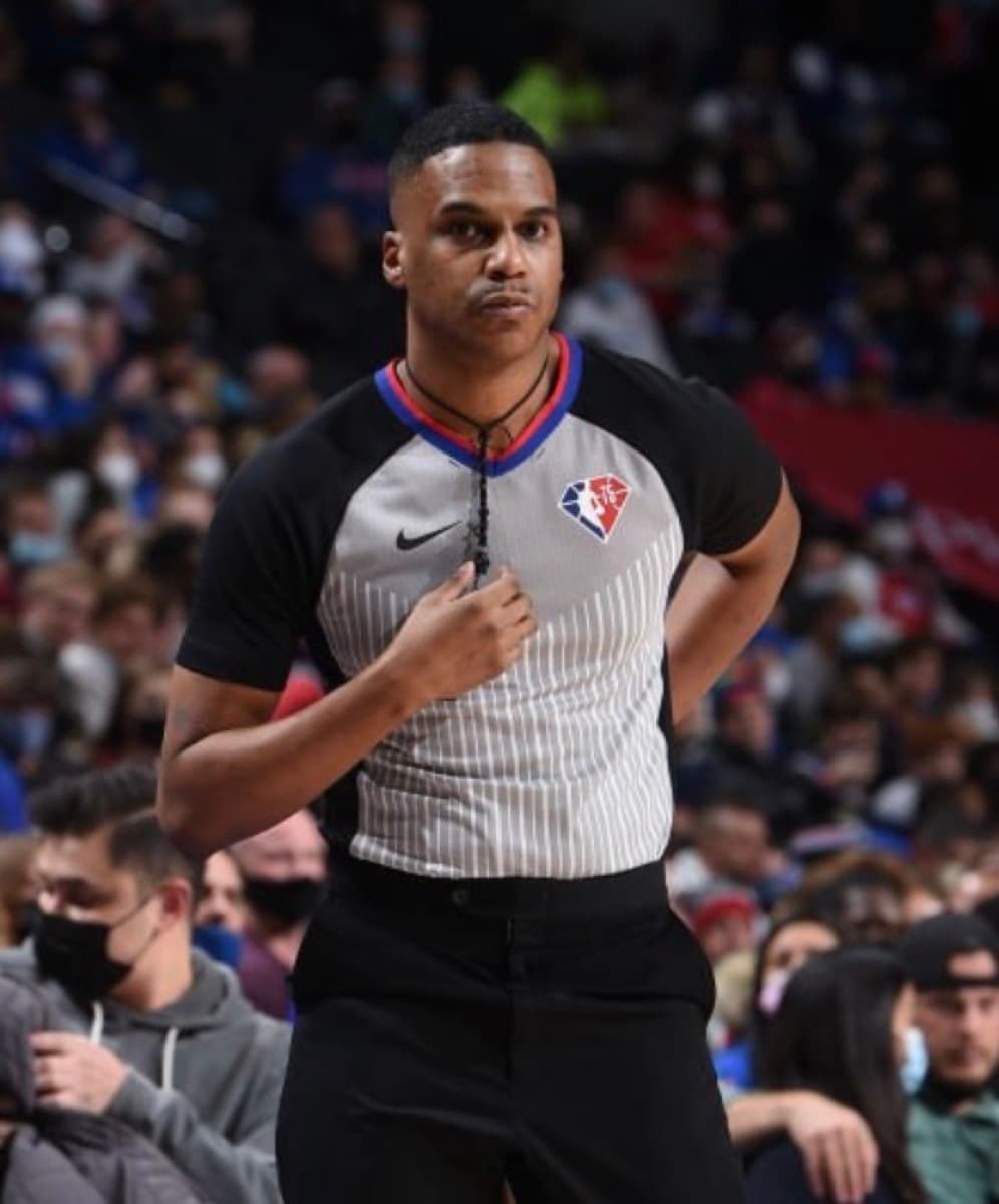 JD Ralls officiating an NBA game