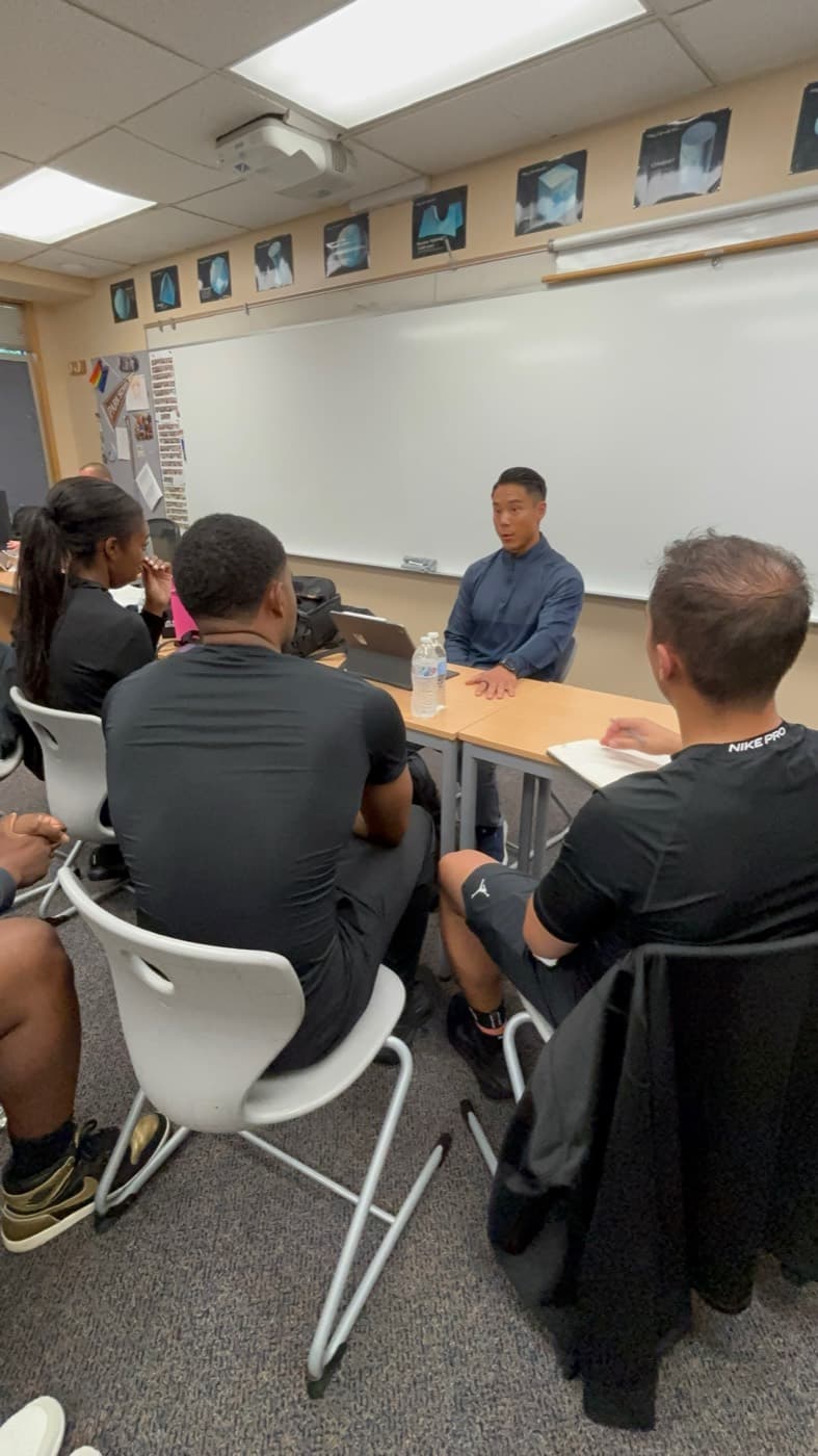 JD Ralls leading a small-group discussion with officials